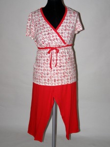 Pyžamo dámské viskózové s třičtvrtečními kalhoty Marina Spoltex 50