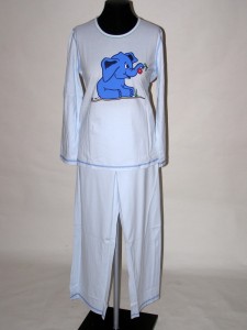 Bavlněné pyžamo s dlouhým rukávem 4021 Prako modré 40 / 42