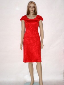 Červené společenské vypasované šaty 0113 Andrea Martiny 38