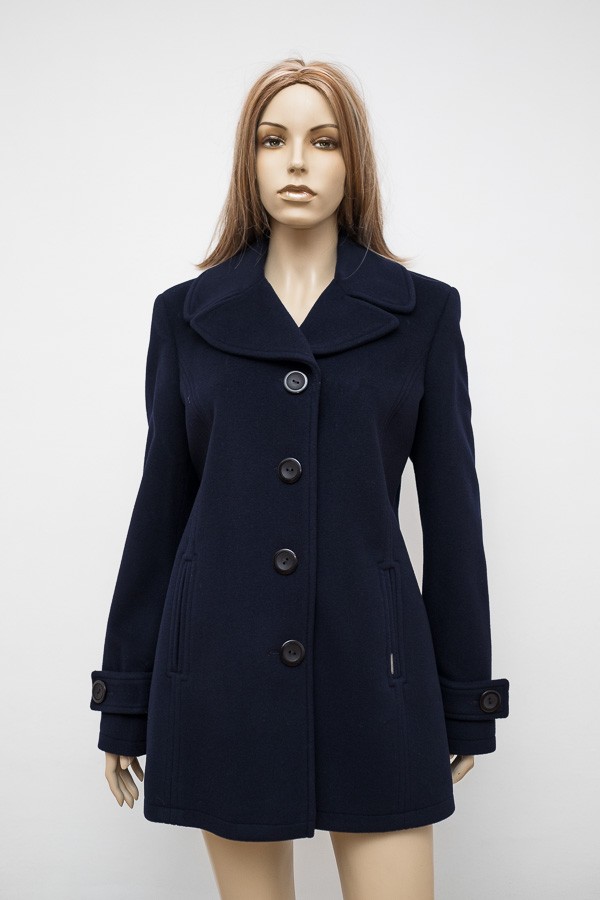 Modrý krátký flaušový kabát 1516 Andrea Martiny 44