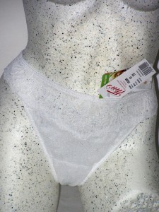 Bílé krajkové tanga 10498... Timo