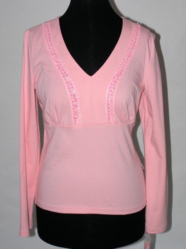 Růžové dámské elegantní tričko 10406 Andrea Martiny 36, 40, 44