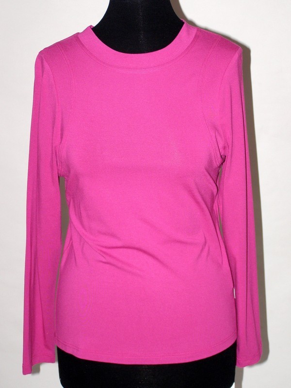 Dámské elegantní růžové tričko s dlouhým rukávem 6408 Andrea Martiny