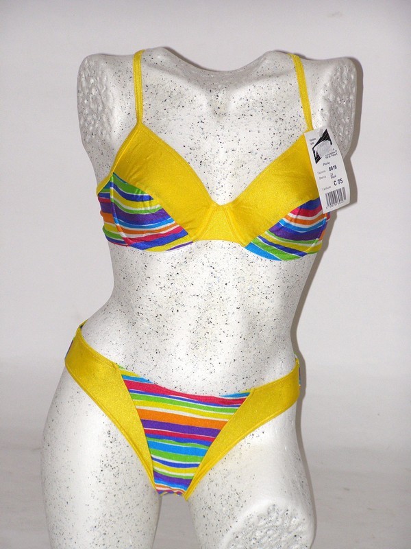 Dvoudílné plavky s kosticí žluté 8816 Timo 75 C