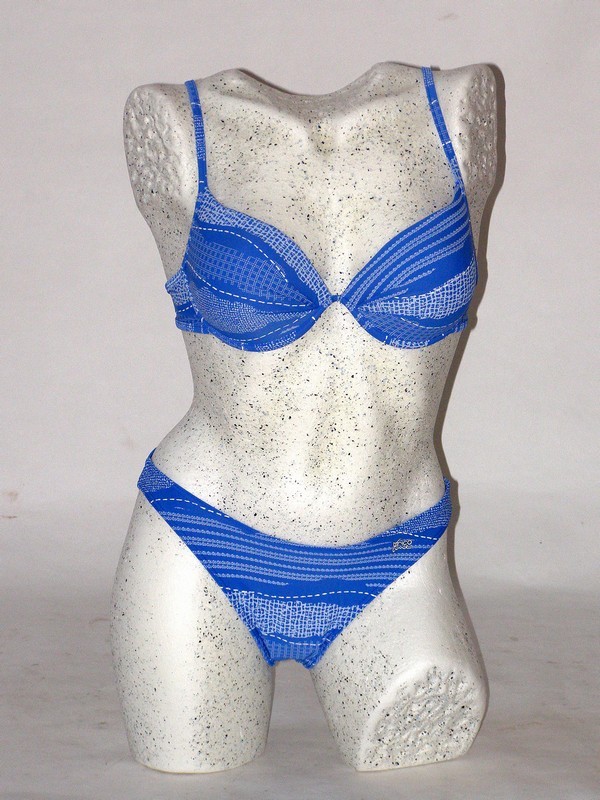 Dámské dvoudílné plavky s kosticí modré 4980 Trico line 75 C