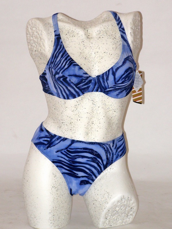 Dámské dvoudílné plavky s kosticí modré 8838 Timo 75 C