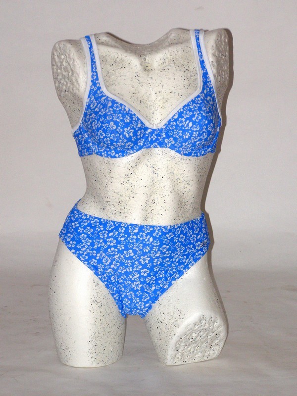 Dámské dvoudílné plavky s kosticí modré 4317 Trico line M