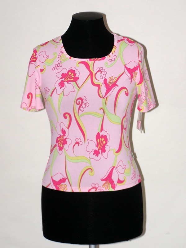 Dámské elastické tričko růžové 4705 Andrea Martiny 36