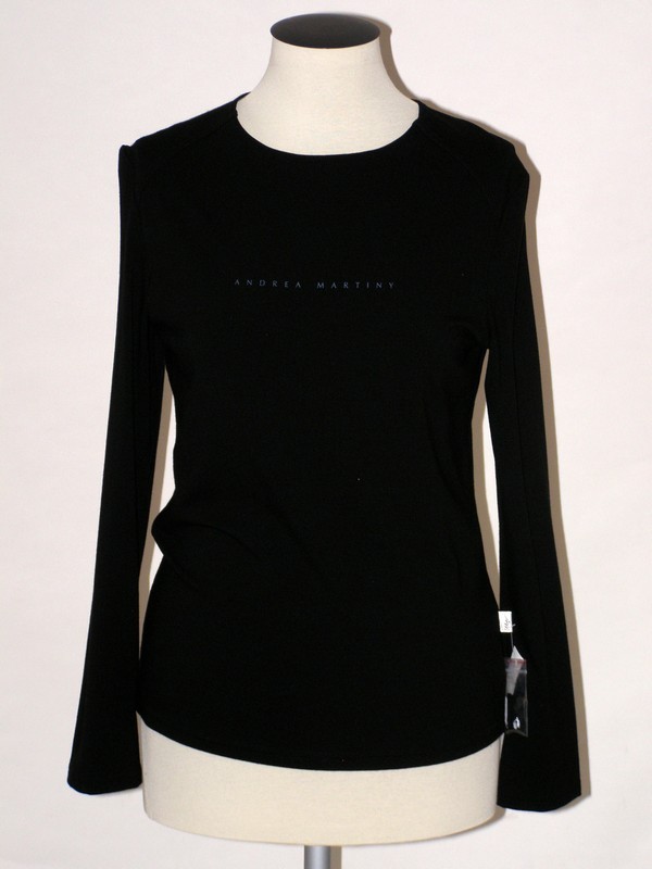 Dámské elastické viskózové tričko černé 7507 Andrea Martiny 42