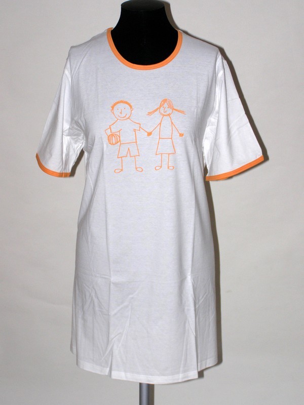 Bavlněná krátká noční košile s krátkým rukávem 8061 Prako 44 / 46