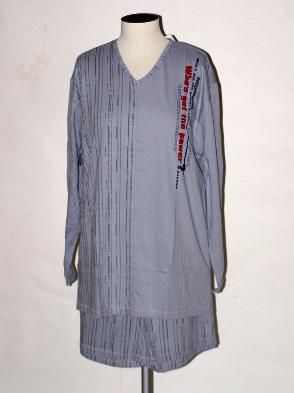 Bavlněné pánské pyžamo s dlouhým rukávem 317 Prako M