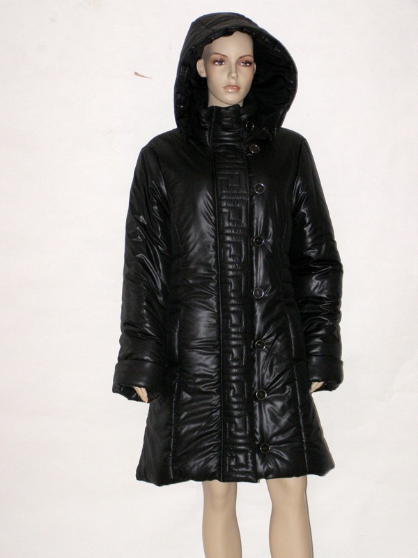 Černý prošívaný zimní kabát 0112 Andrea martiny 46, 48