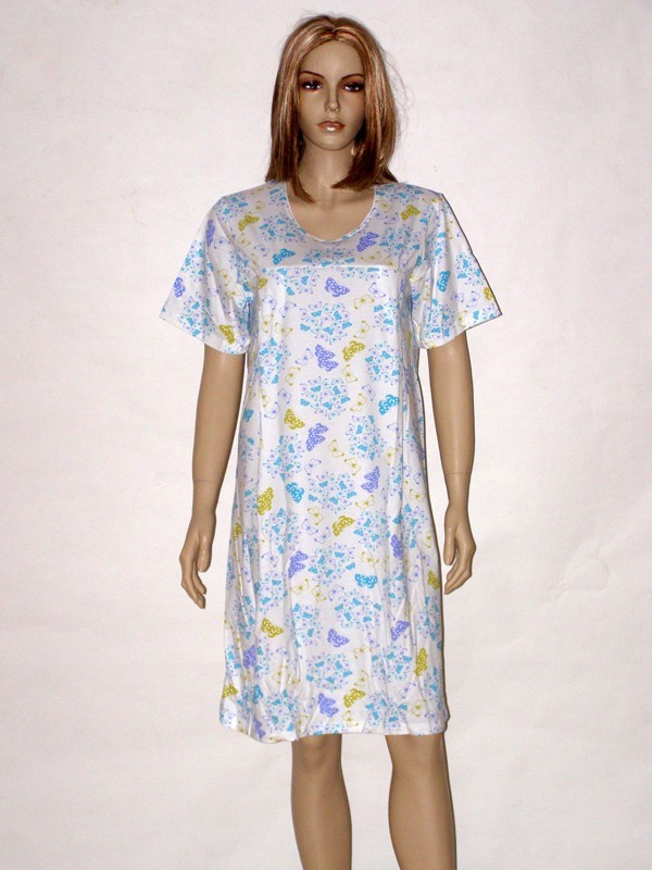 Těhotenská a kojící bavlněná noční košile 5062 Prako S