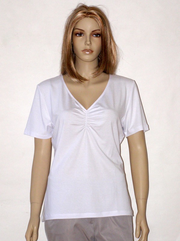 Bílé letní tričko s krátkým rukávem 10073 Sabatti 46