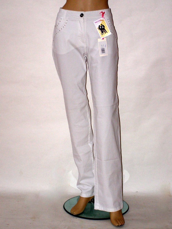 Bílé letní bavlněné kalhoty PG552 Veltex 46
