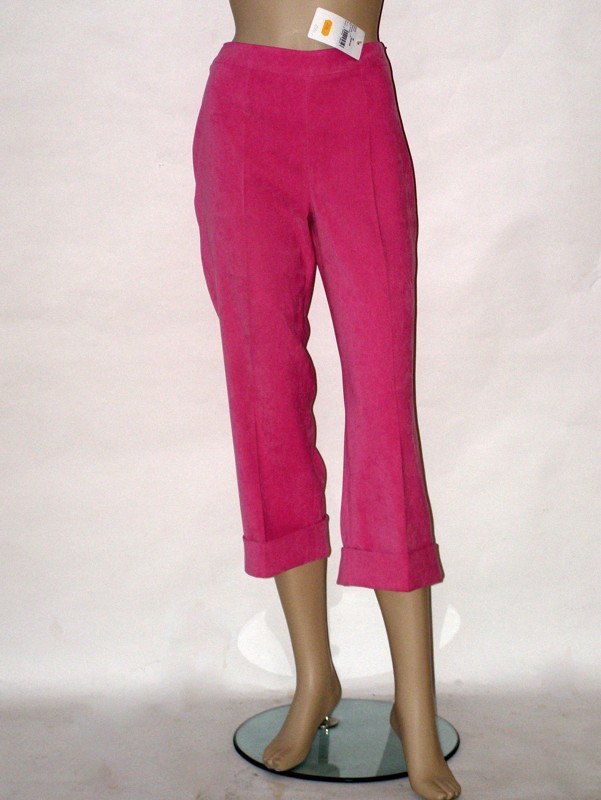 Růžové třičtvrteční kalhoty s manžetou 106300 Izabela 38