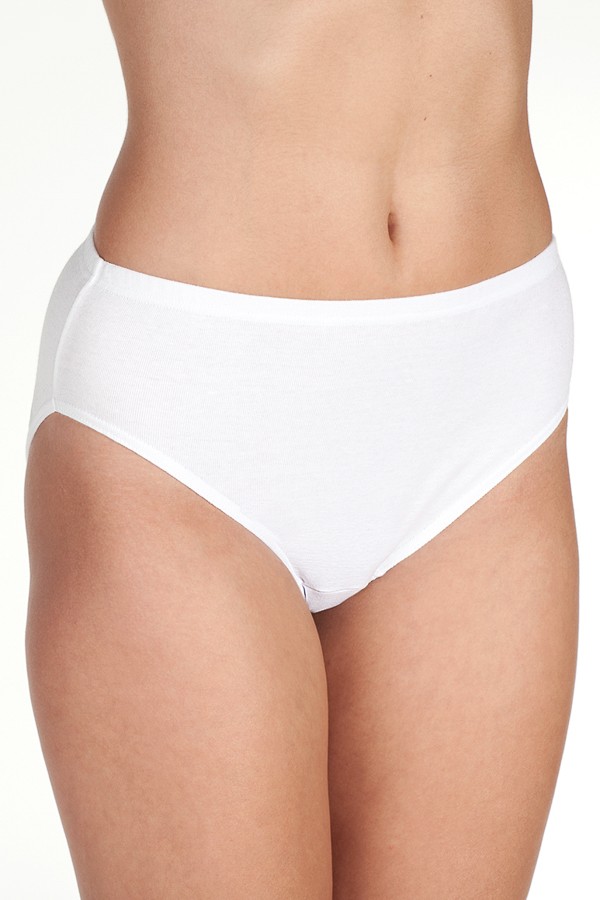 Bílé, smetanové bavlněné pružné kalhotky Hermína Spoltex 52, 54