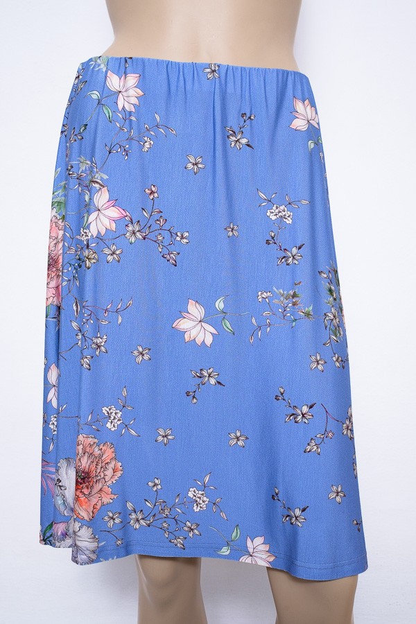 Modrá květovaná zvonová sukně 1016 Andrea Martiny 40