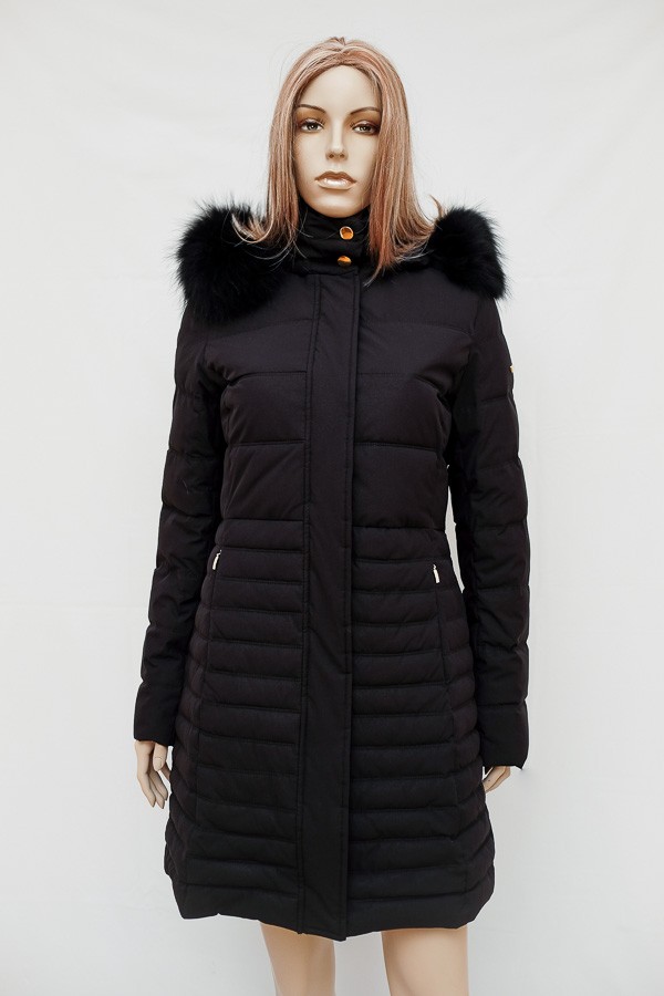 Černý zimní prošívaný kabát 3616 Veltex 38