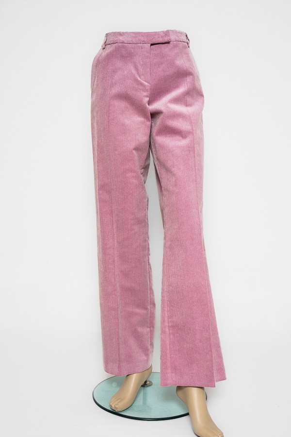 Růžové manšestrové kalhoty 5005 Andrea Martiny 42