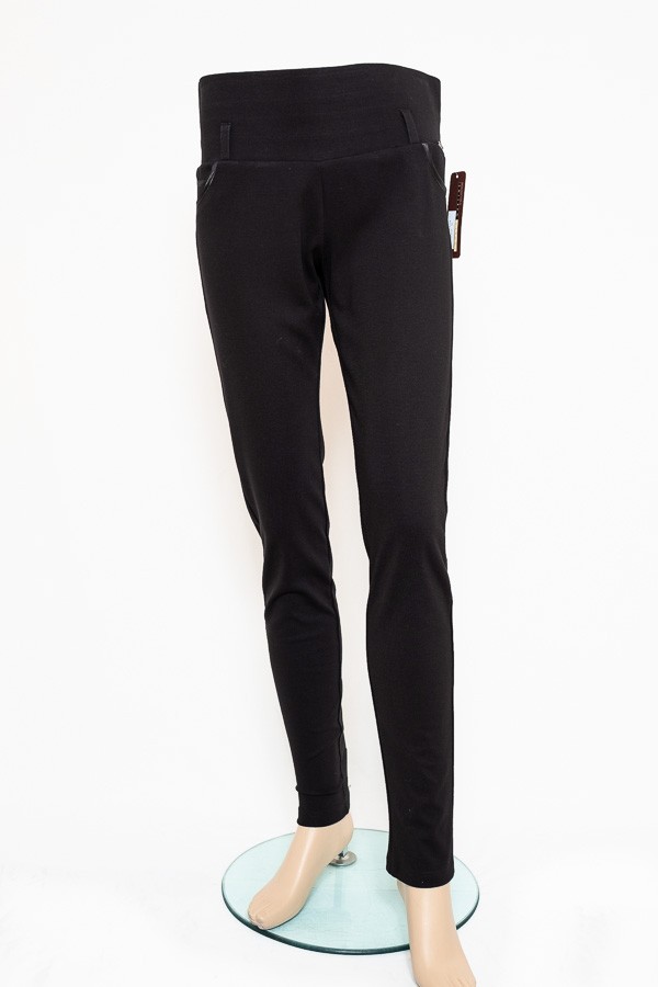 Černé úzké elastické kalhoty 2518 Andrea Martiny 42